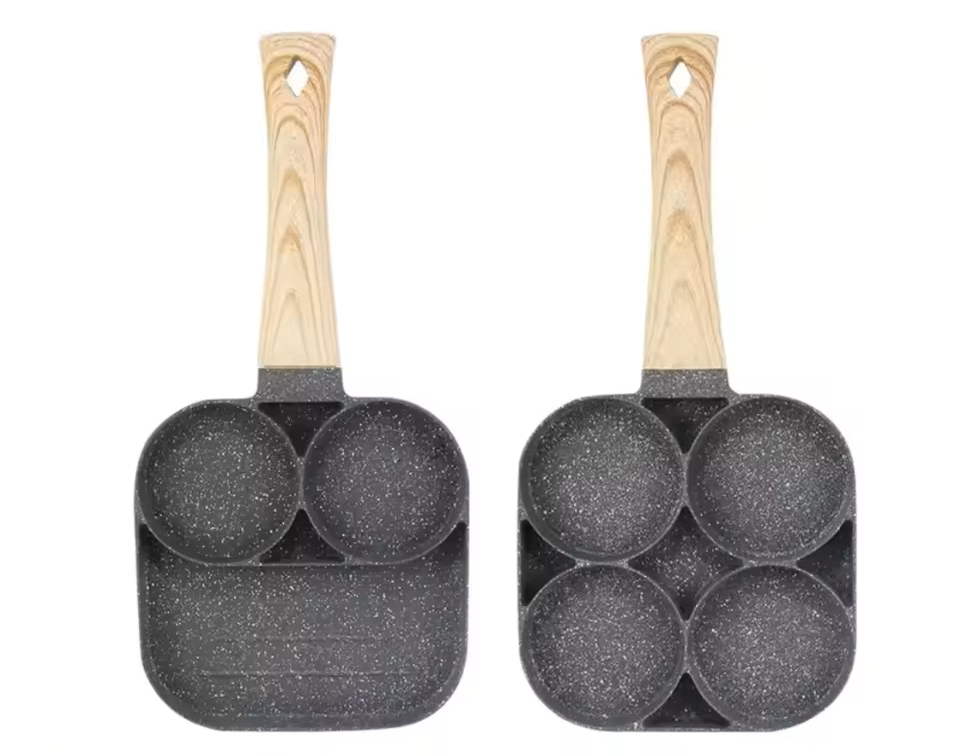 Frigideira multiuso antiaderente com 3 ou 4 compartimentos